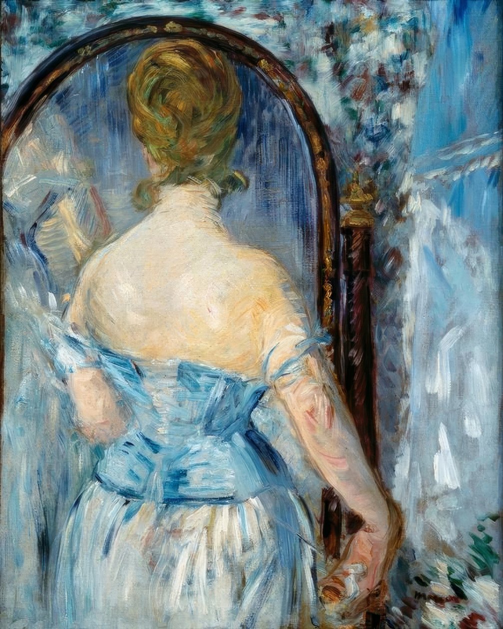 Devant la glace tekijältä Édouard Manet