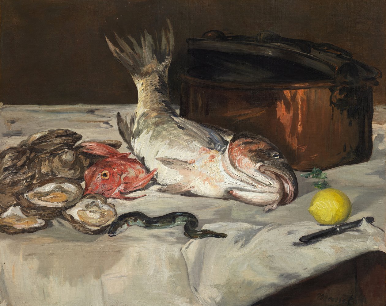 Kala-asetelma, 1864. tekijältä Édouard Manet