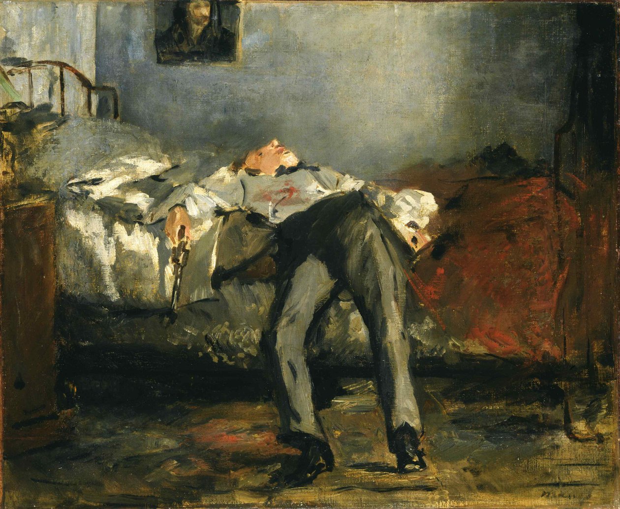 Itsemurha, noin 1877. tekijältä Édouard Manet