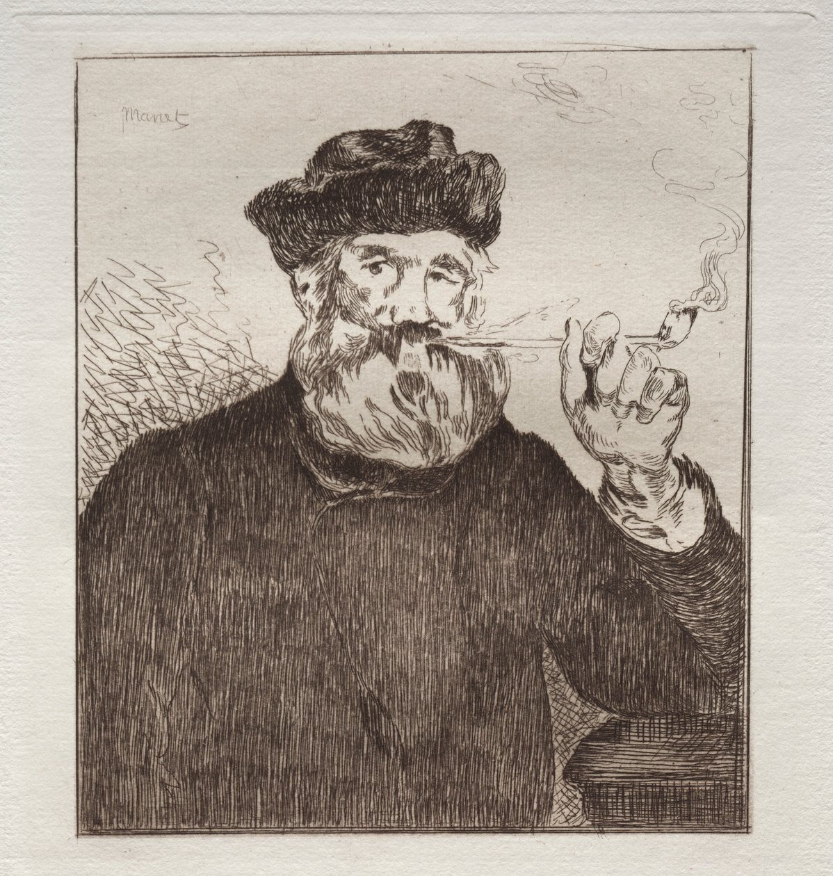 Tupakoitsija. tekijältä Édouard Manet