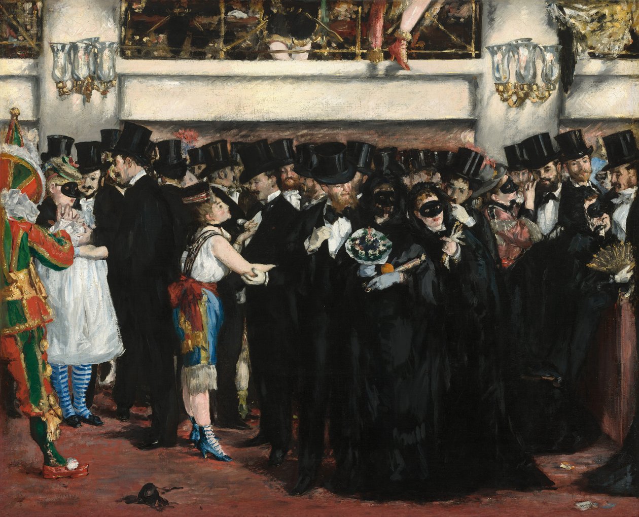Naamiojuhla oopperassa, 1873. tekijältä Édouard Manet
