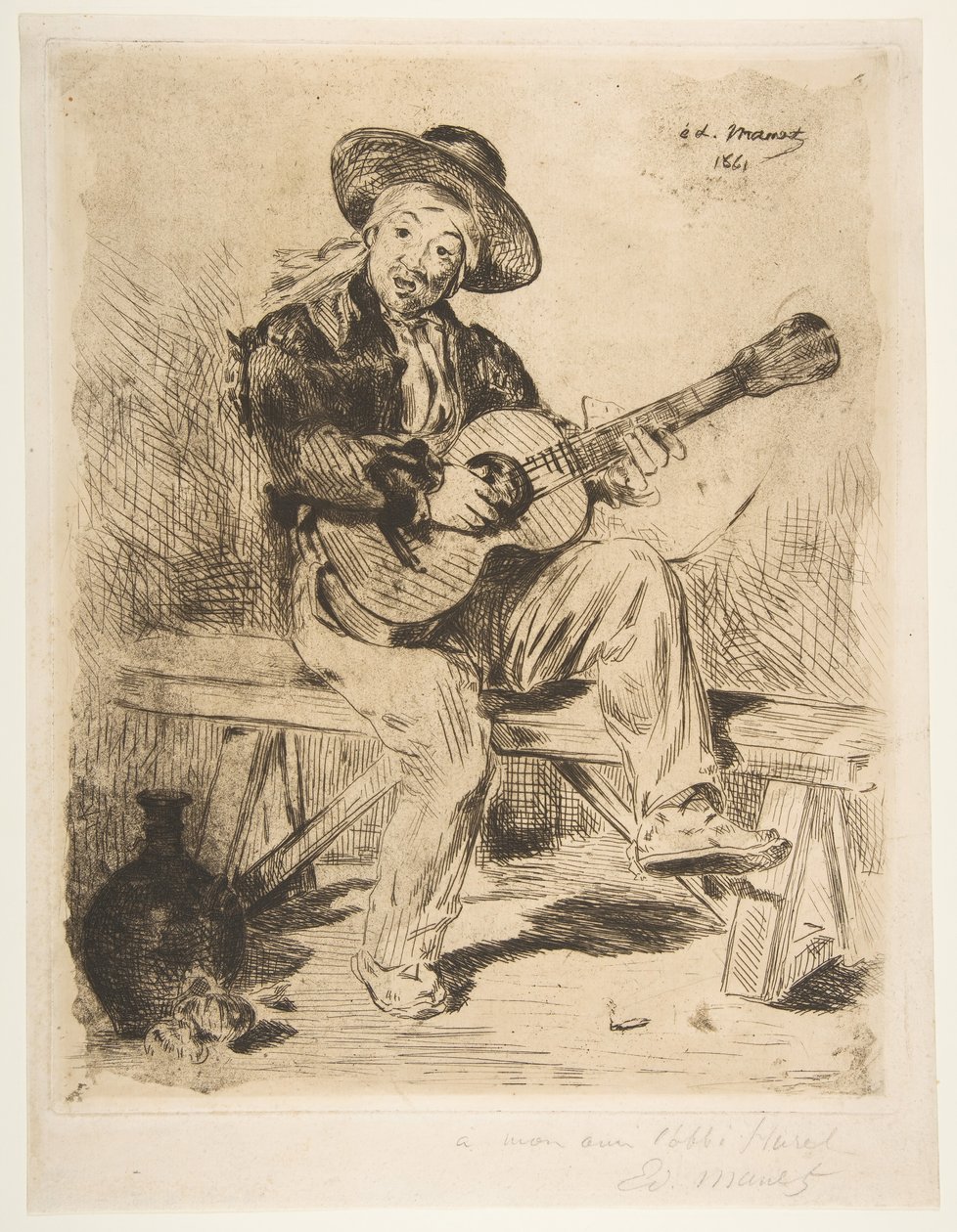 Espanjalainen laulaja Le Guitarrero, 1861-62. tekijältä Édouard Manet