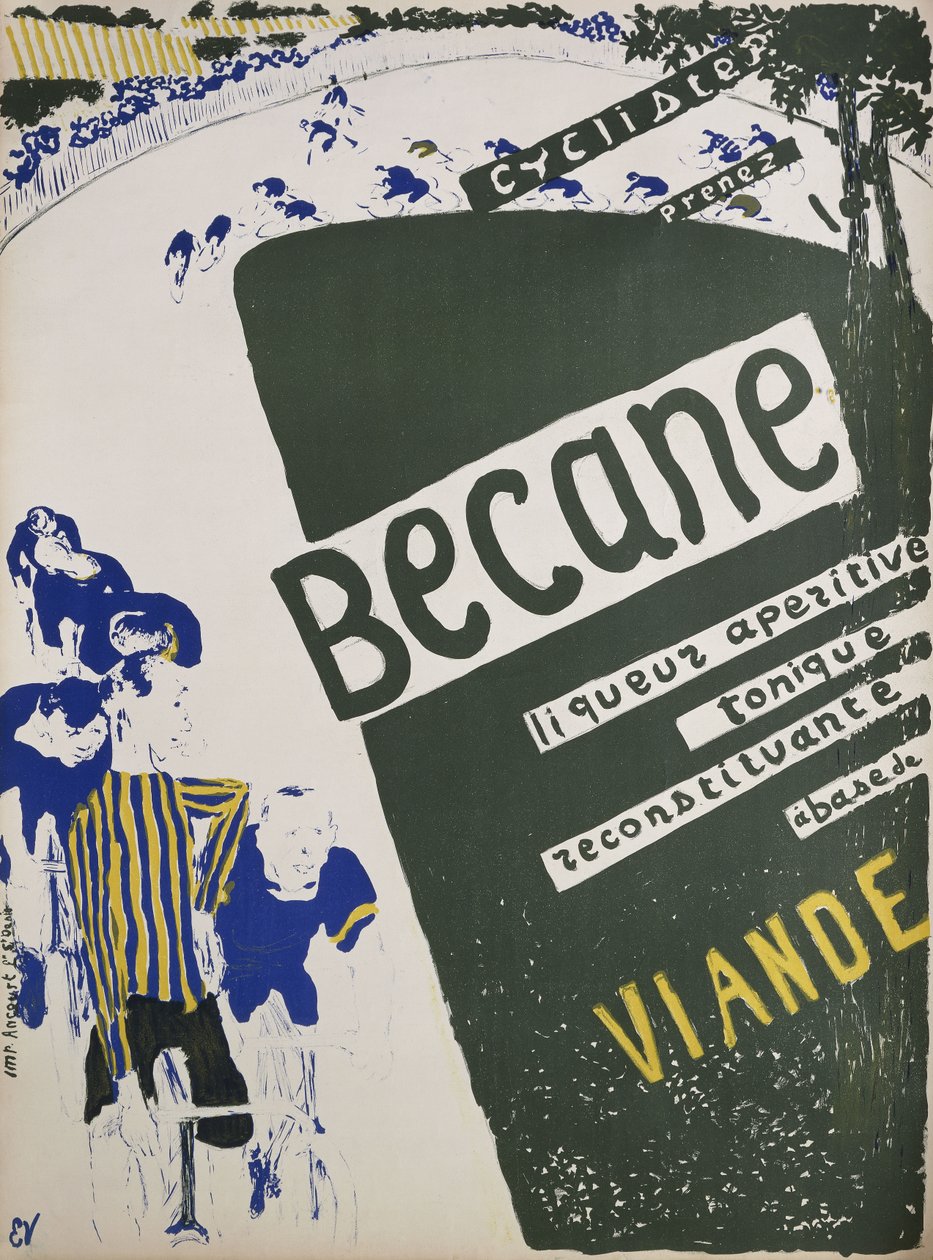 Pyörä; Becane, n. 1894 tekijältä Edouard Vuillard