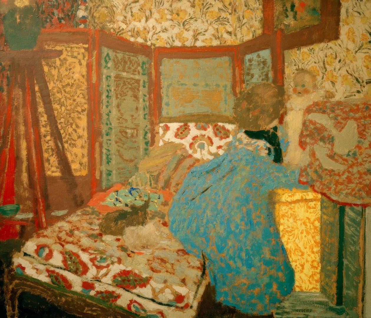Die blaue Dame mit Kind tekijältä Edouard Vuillard