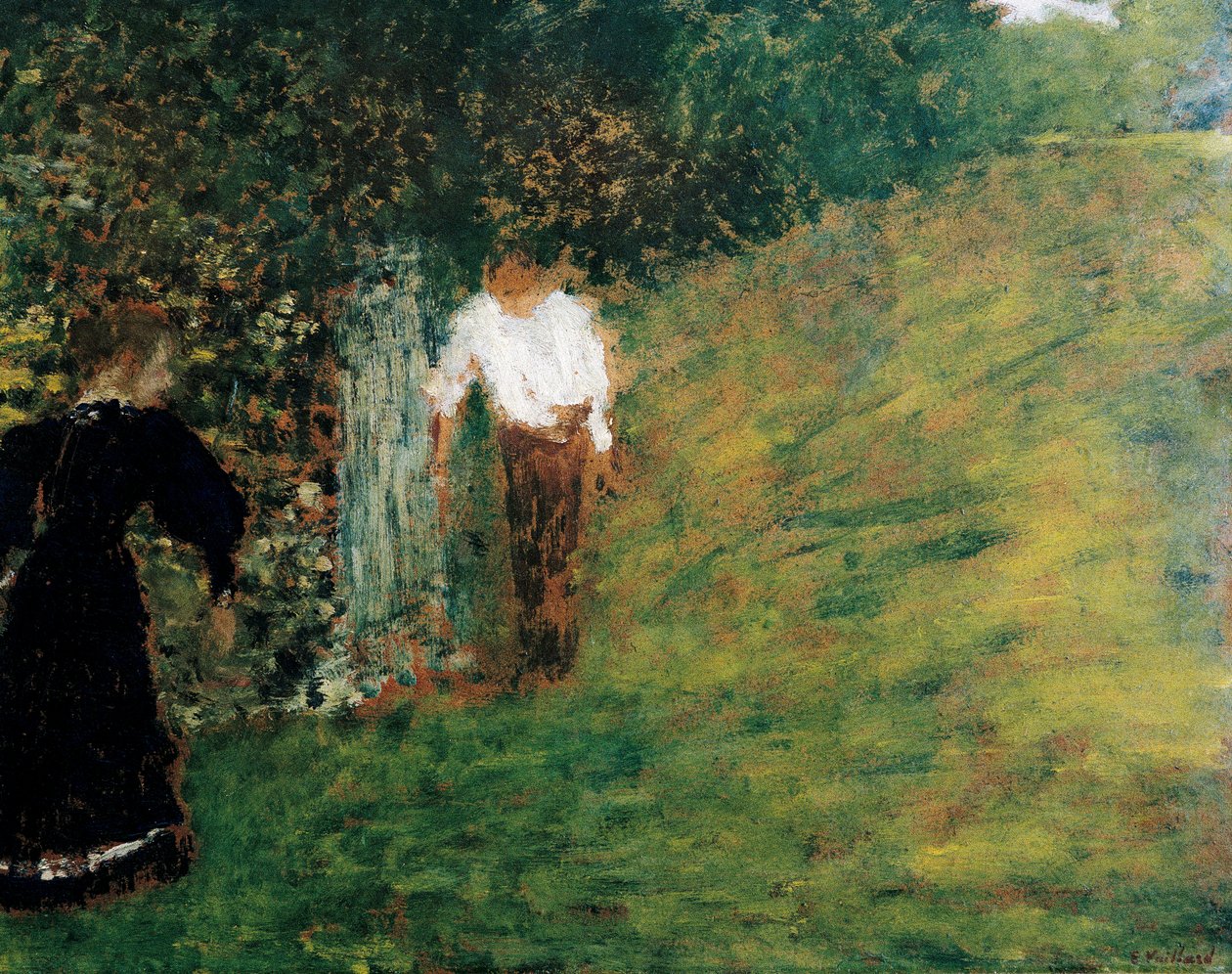 Mies ja nainen lähellä puuta tekijältä Edouard Vuillard