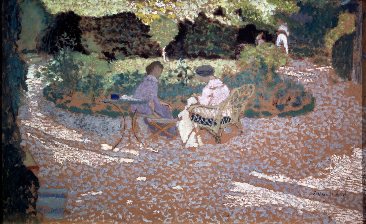 Puutarhassa, 1895-1898. tekijältä Edouard Vuillard