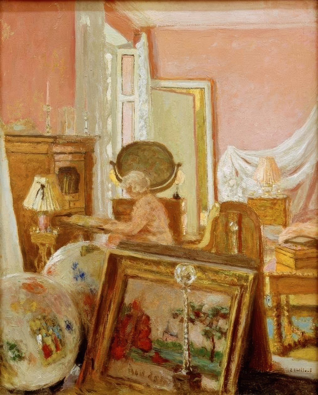 Madame Hessel dans la chambre aux Clayes tekijältä Edouard Vuillard