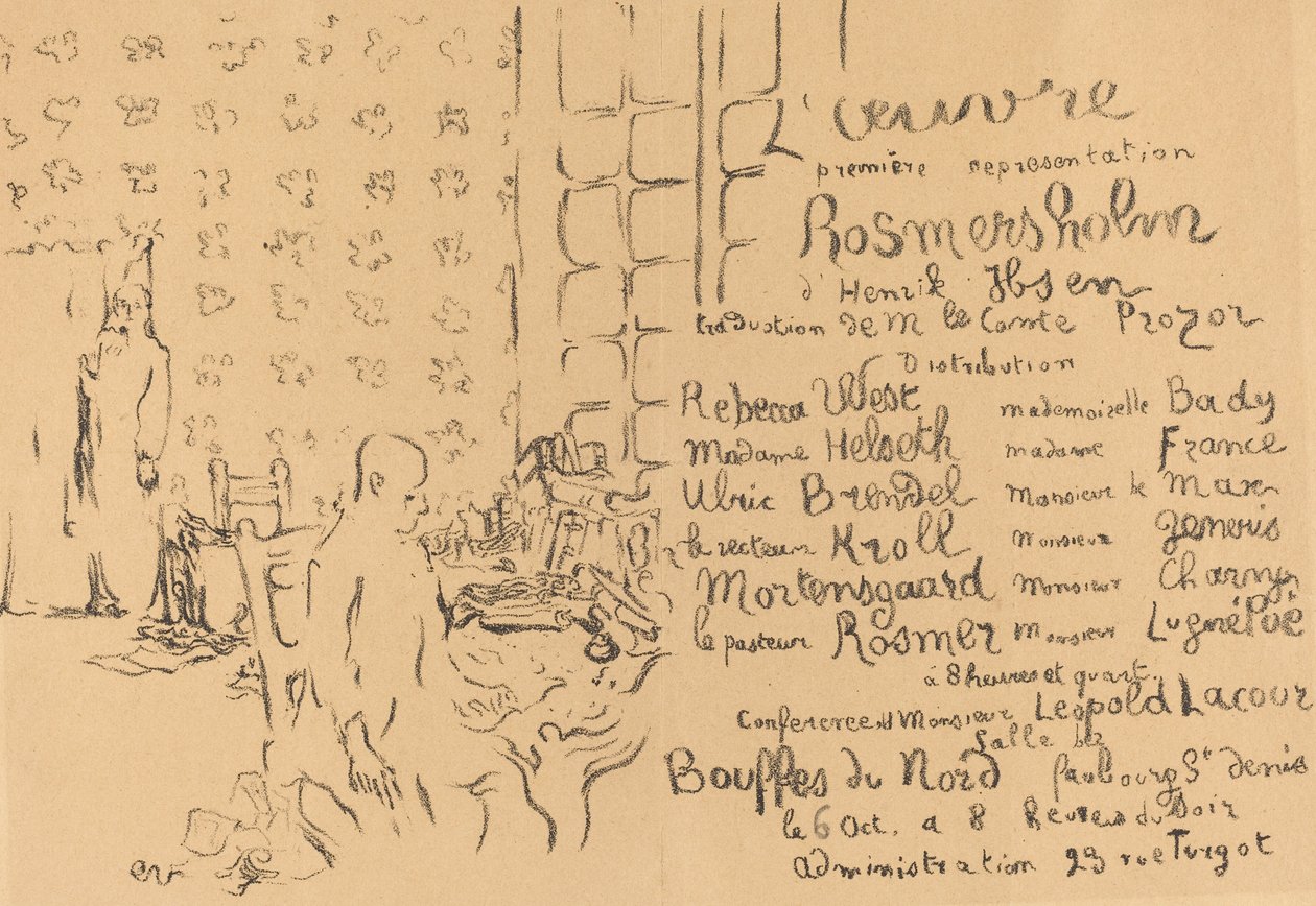 Rosmersholm, 1893. tekijältä Edouard Vuillard