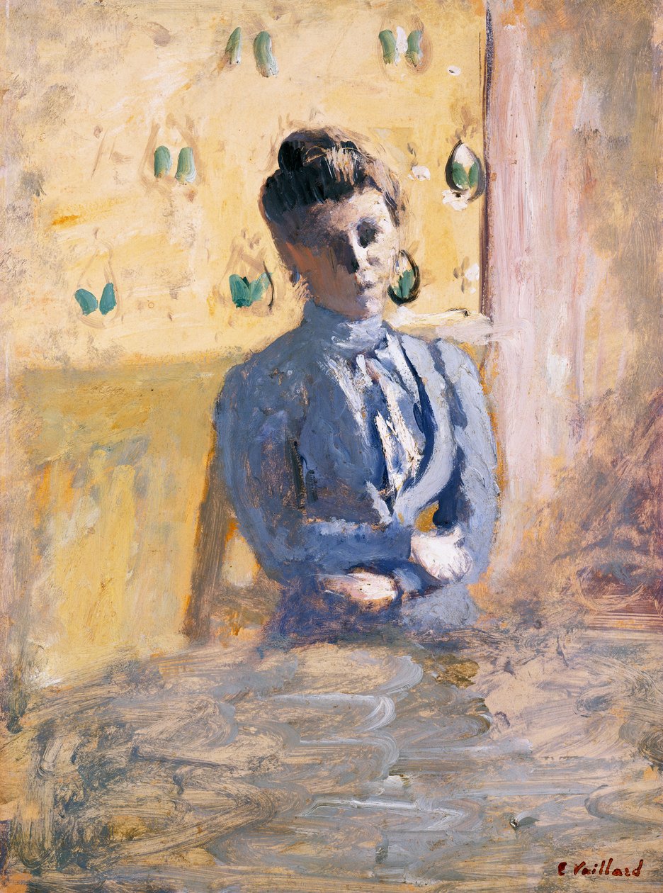 Istuva nainen sinisessä, n. 1899 tekijältä Edouard Vuillard