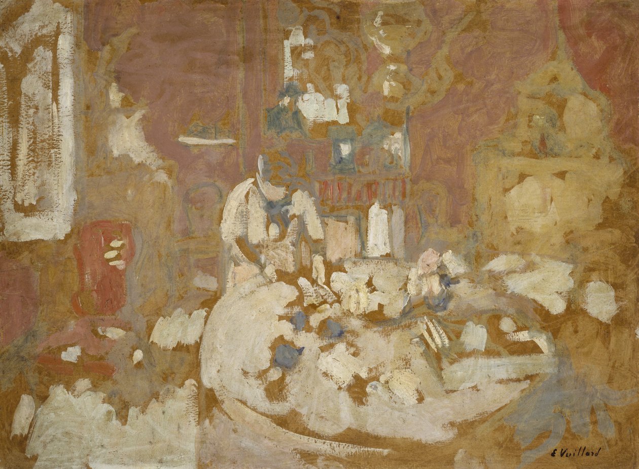 Pöytä (öljy kartongille) tekijältä Edouard Vuillard