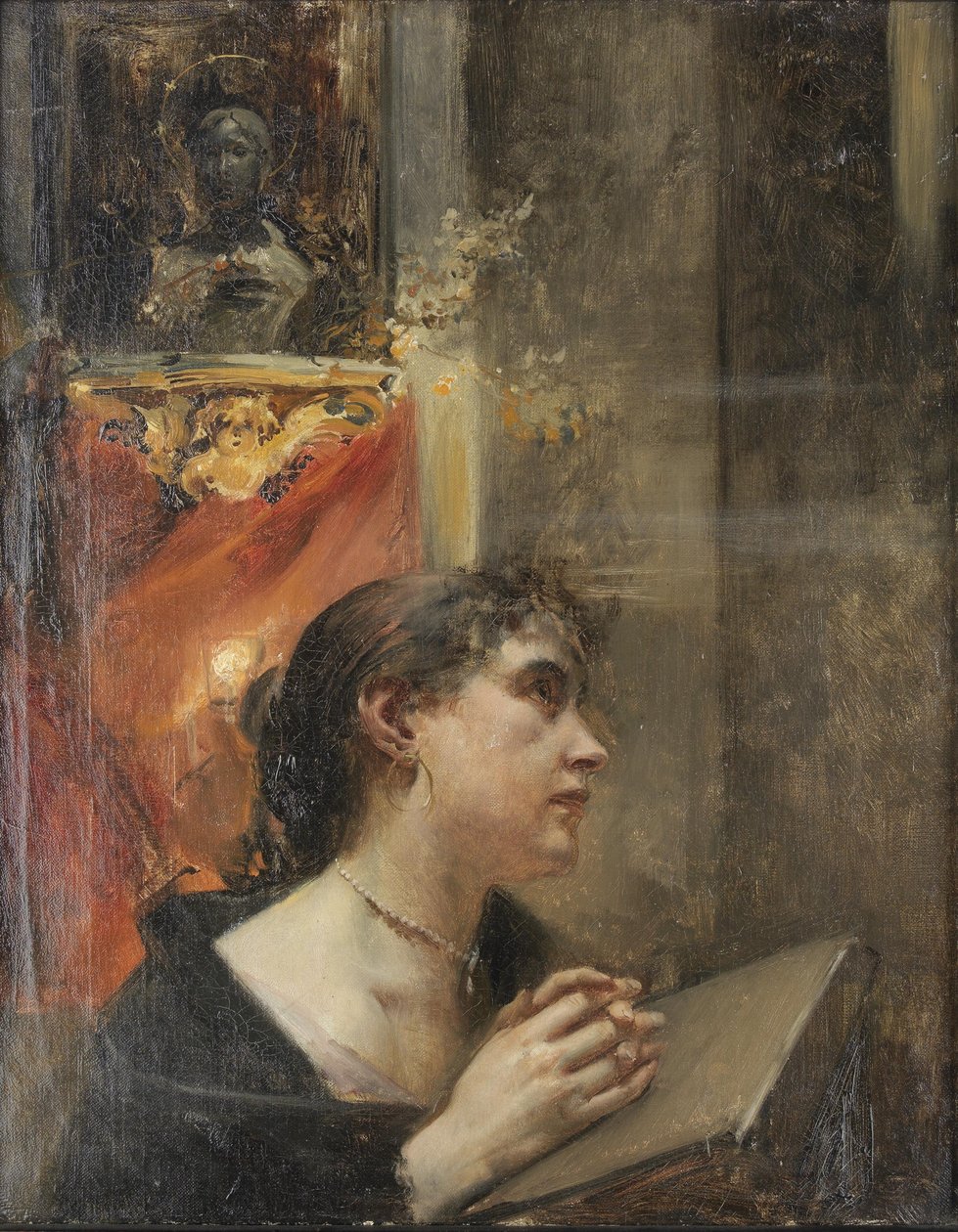 Andacht in der Kirche tekijältä Eduard Veith