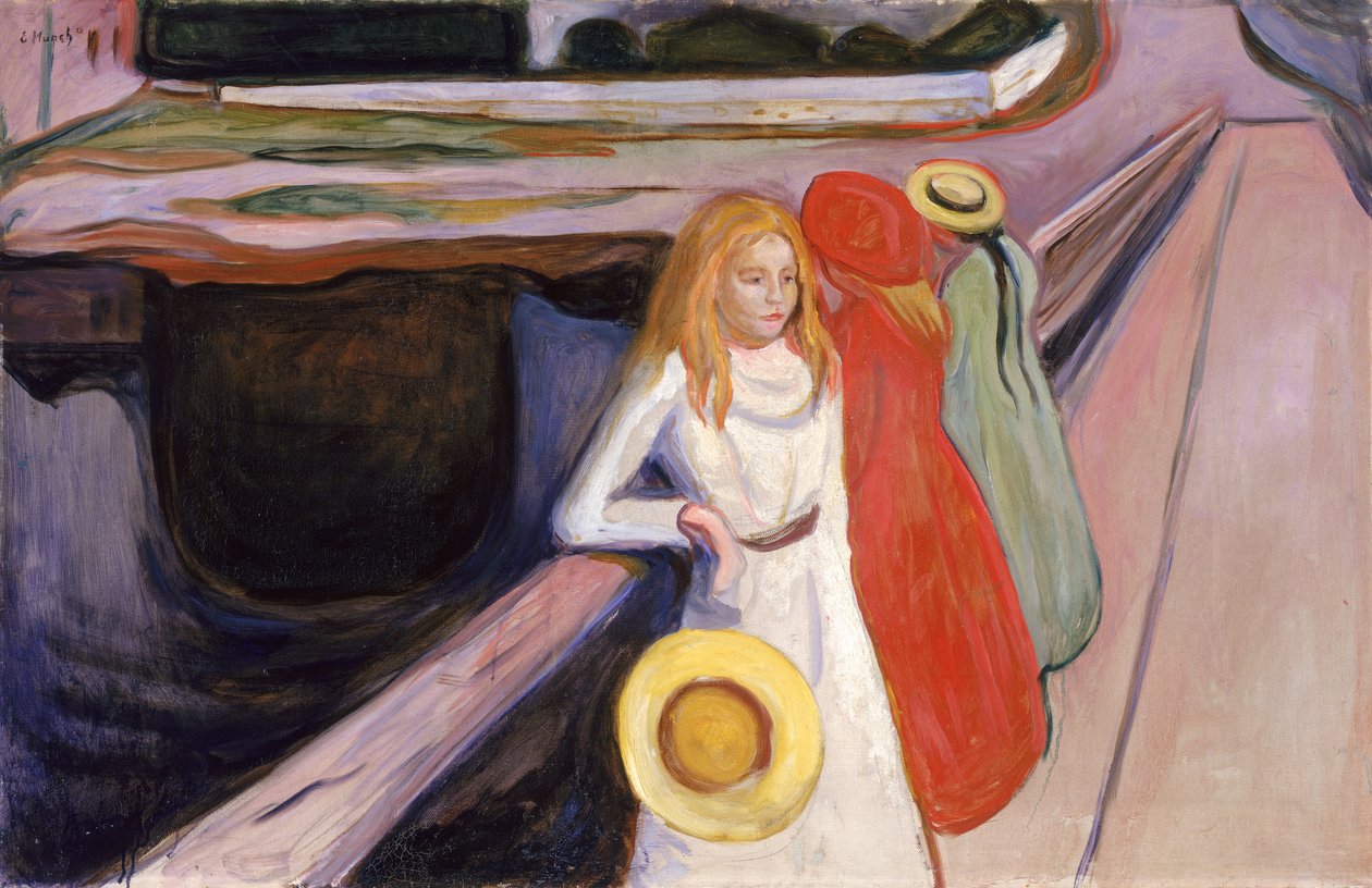 Tytöt sillalla tekijältä Edvard Munch