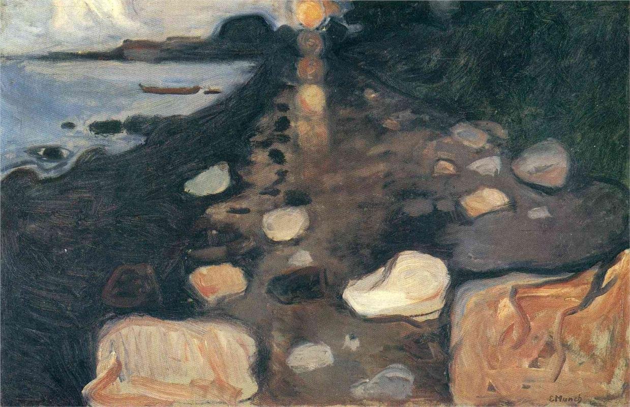 Kuunvalo rannalla tekijältä Edvard Munch