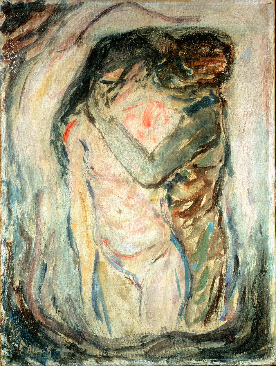 Suudelma, noin 1910 tekijältä Edvard Munch