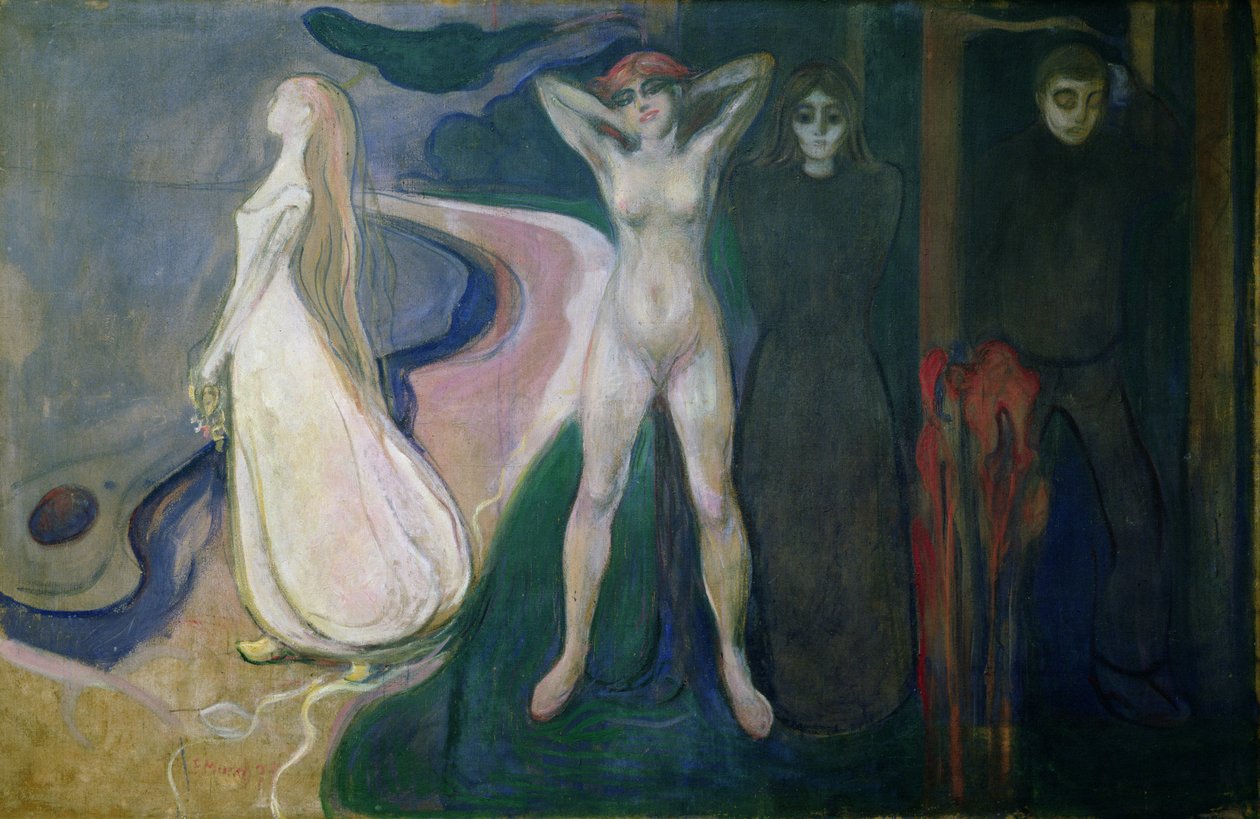 Nainen kolmessa vaiheessa (Sfinksi), 1893-5 tekijältä Edvard Munch
