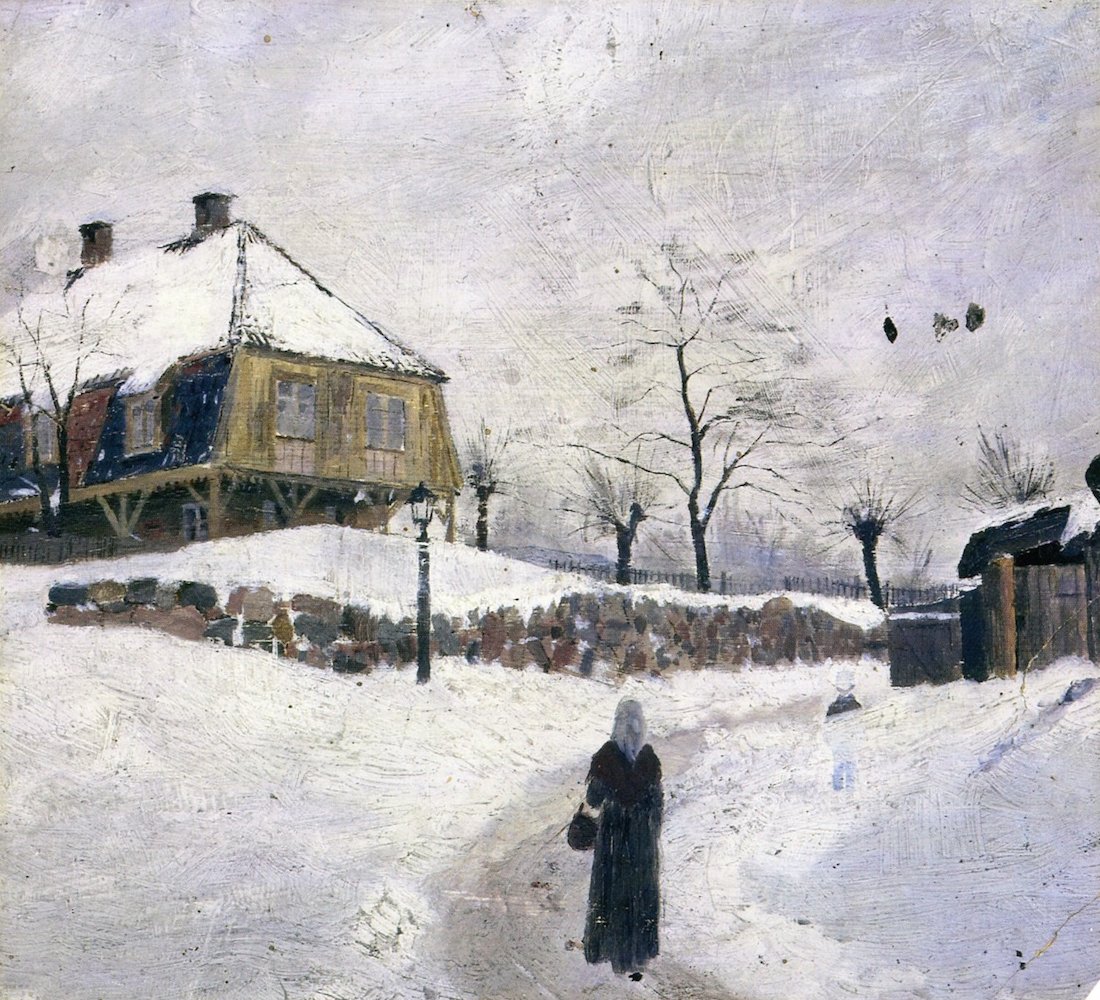 Øvre Foss talvella tekijältä Edvard Munch