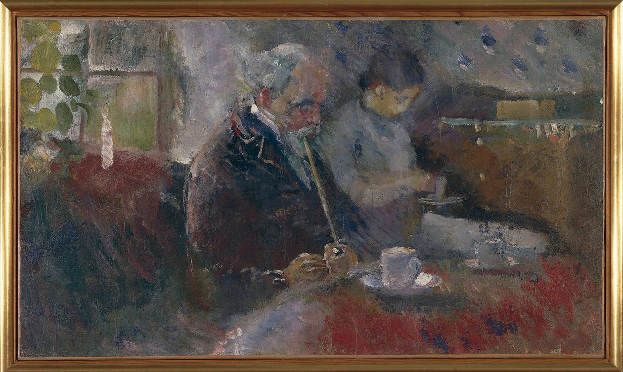 Sohvapöydän ääressä tekijältä Edvard Munch