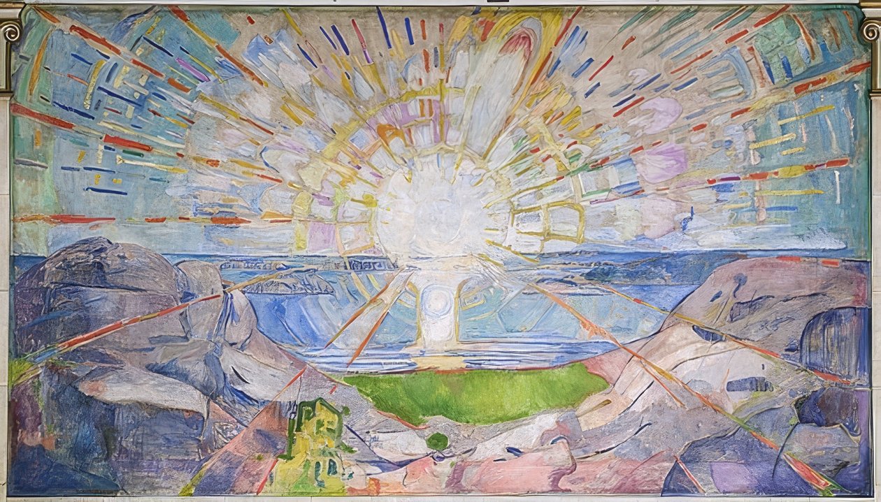 Aurinko. 1911-16 tekijältä Edvard Munch