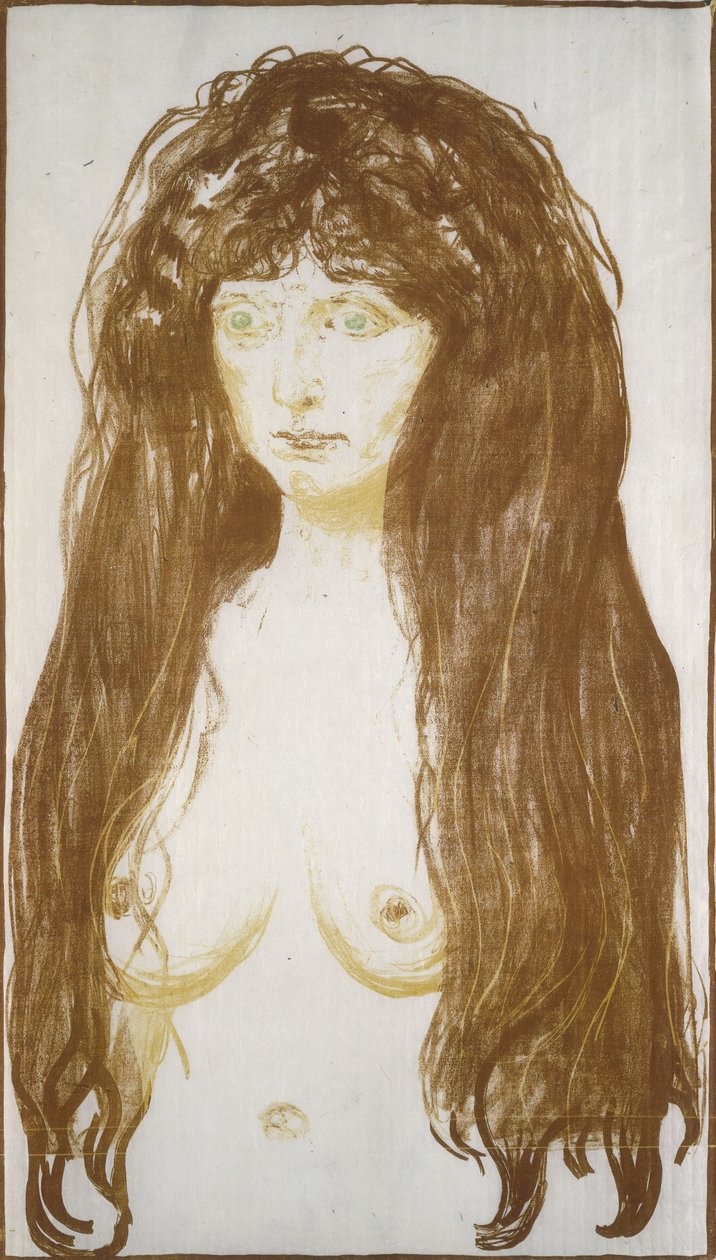 Nainen alaston, synti; Naisalastonhahmo, The Sin tekijältä Edvard Munch
