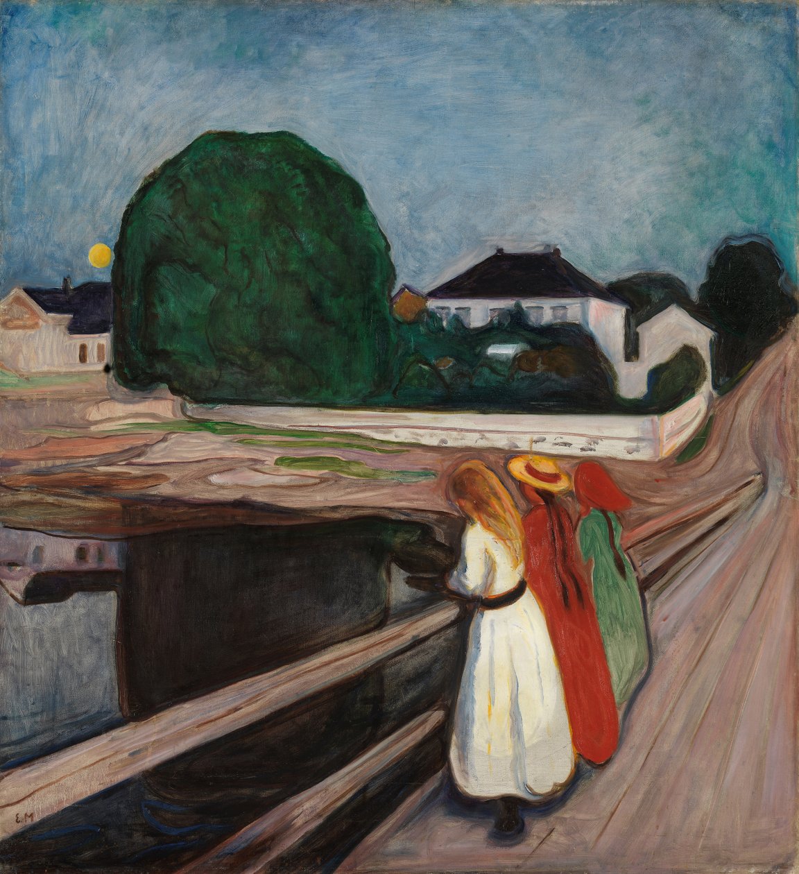 Girls on the Pier, noin 1901 tekijältä Edvard Munch