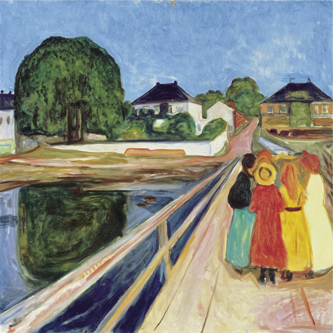 Tytöt sillalla, 1902 tekijältä Edvard Munch