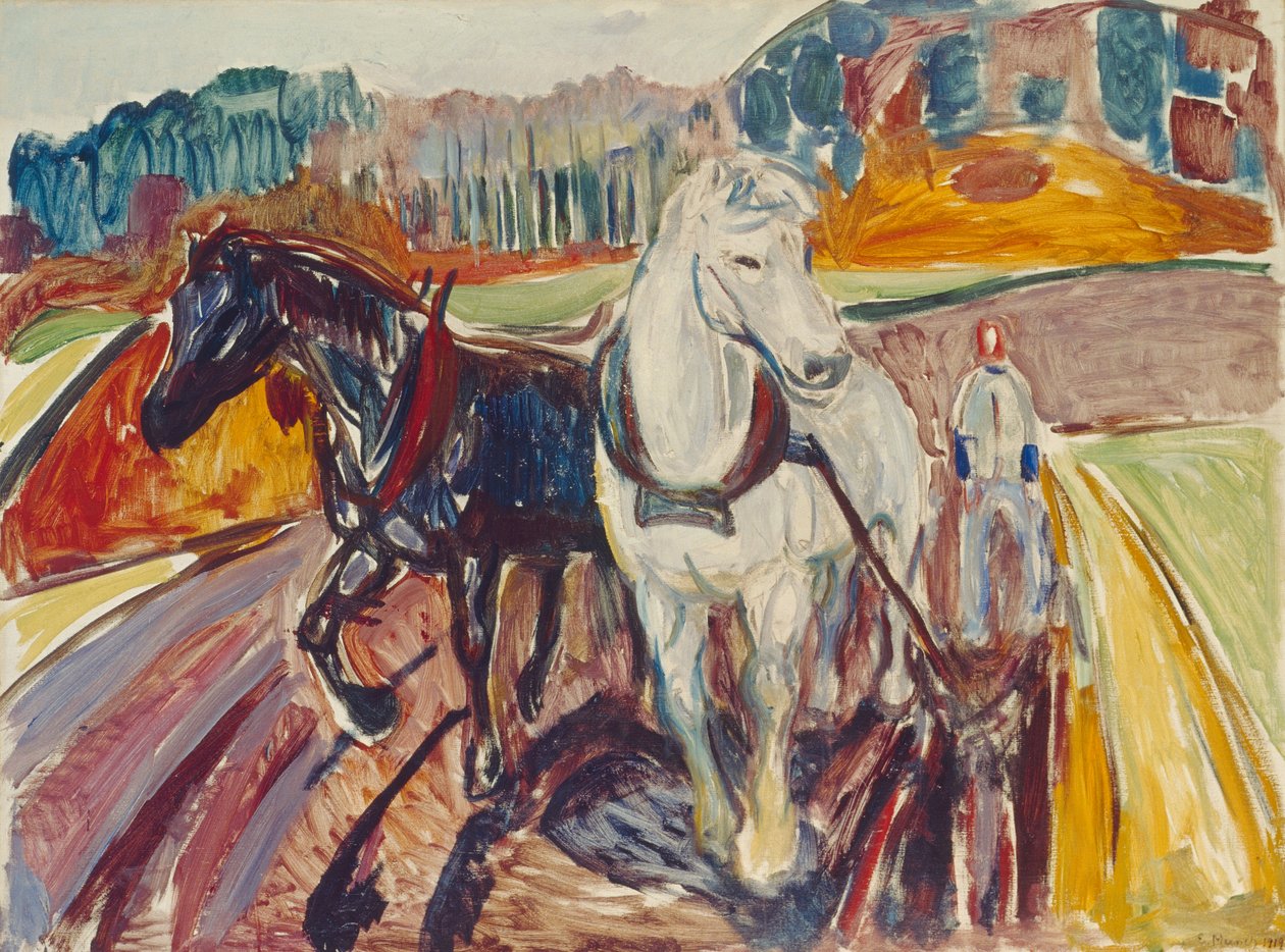 Hevosjoukkue tekijältä Edvard Munch