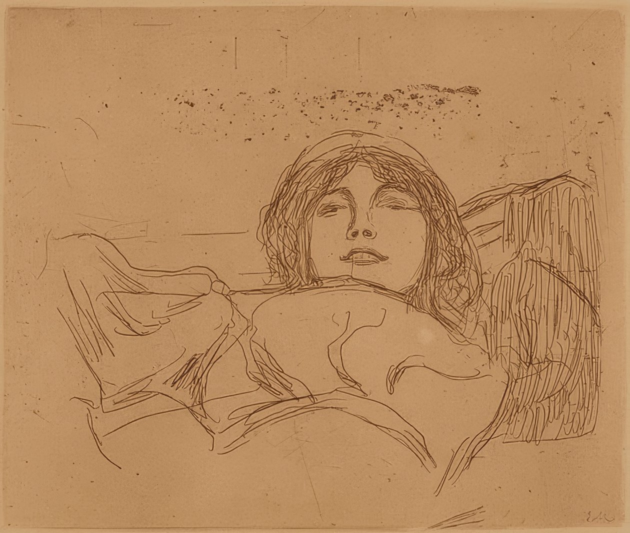 Nuori nainen. 1896 tekijältä Edvard Munch