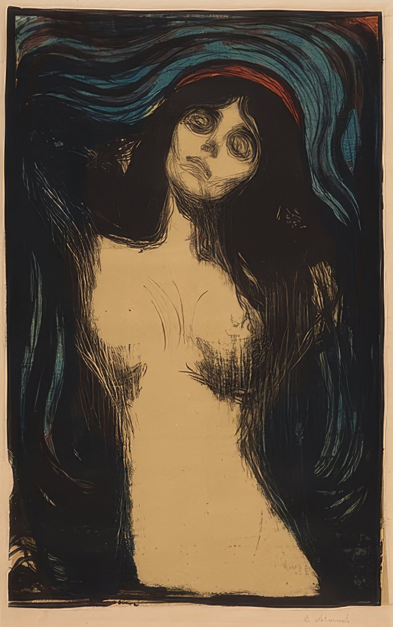 Madonna. 1895/1902 tekijältä Edvard Munch