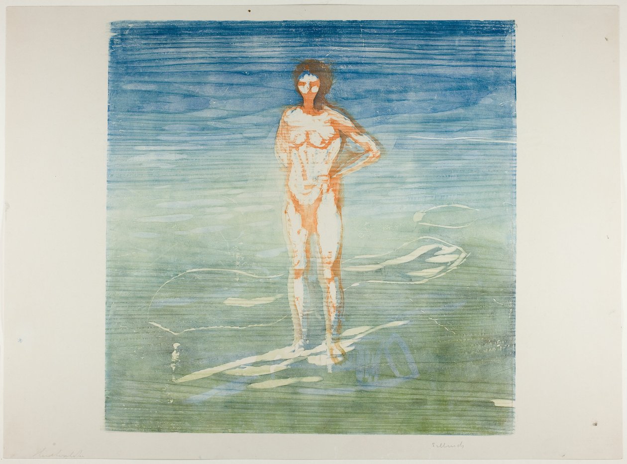 Mies uimassa tekijältä Edvard Munch