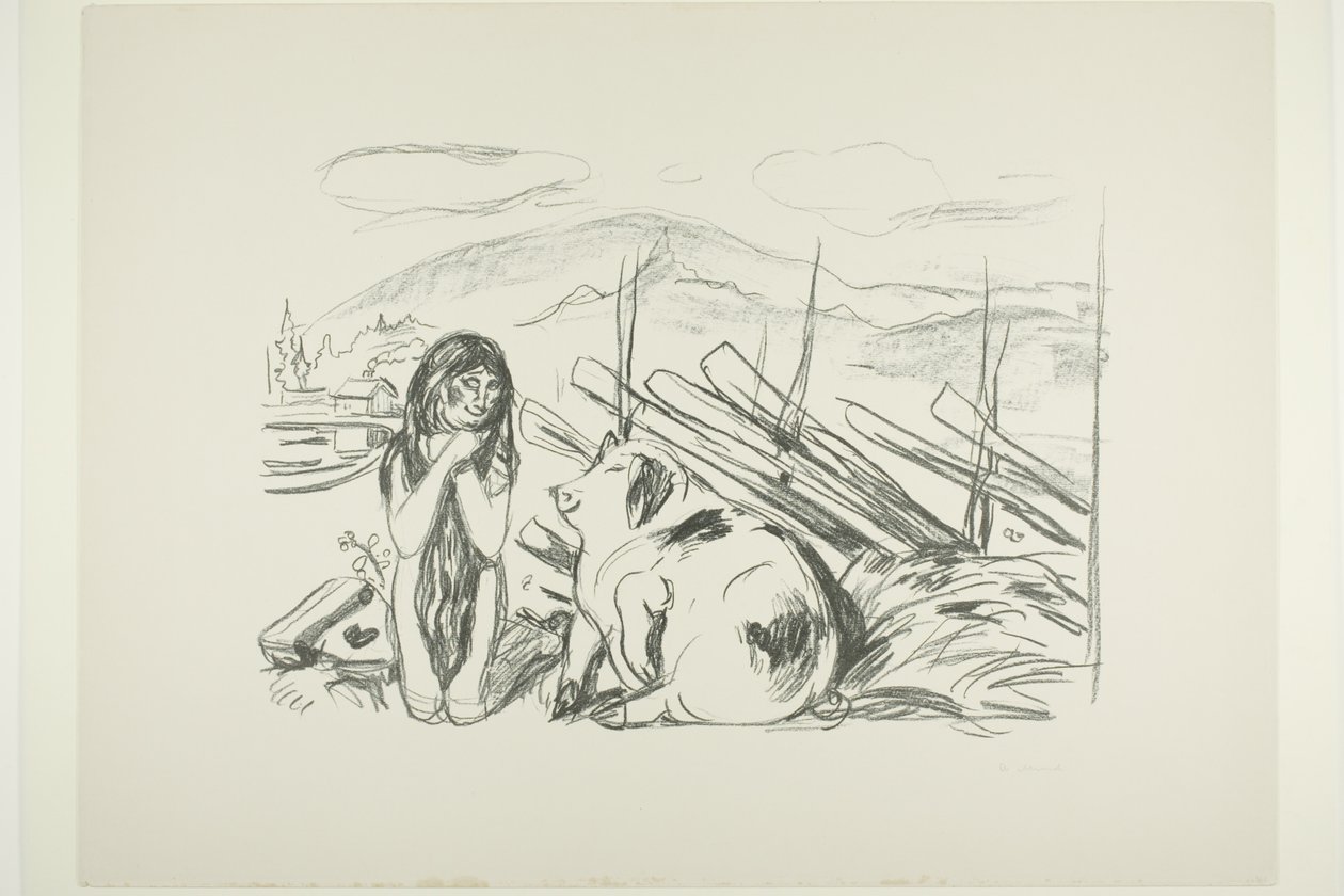 Omega ja sika tekijältä Edvard Munch