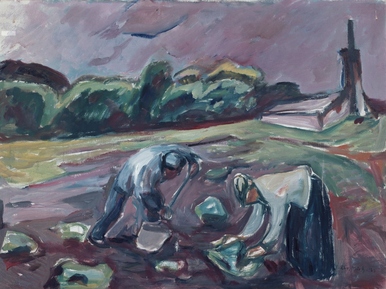 Perunoiden poiminta tekijältä Edvard Munch