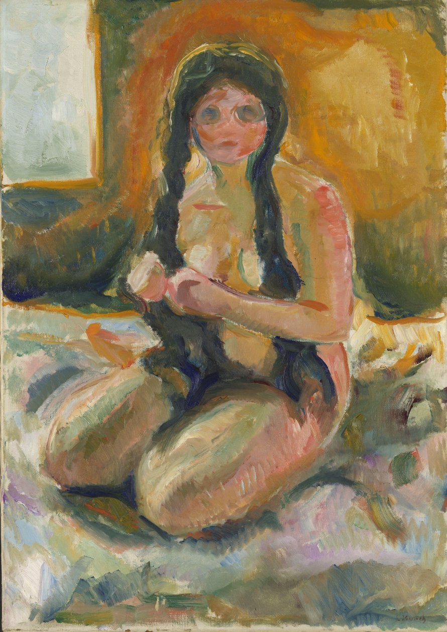 Istuva alaston tekijältä Edvard Munch