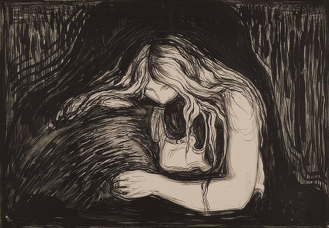 Vampyyri II. 1895/1902 tekijältä Edvard Munch