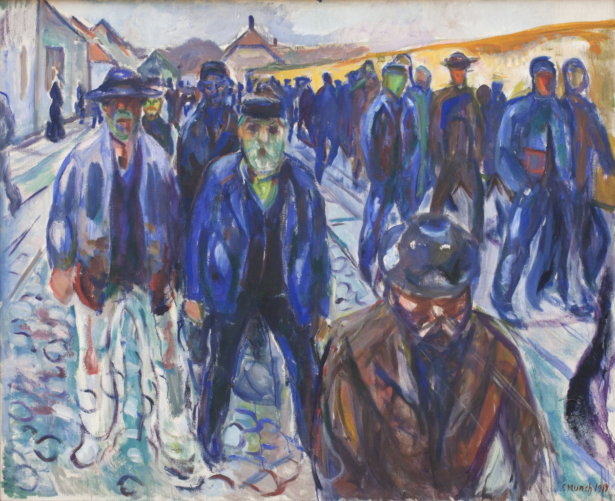 Työntekijät matkalla kotiin tekijältä Edvard Munch