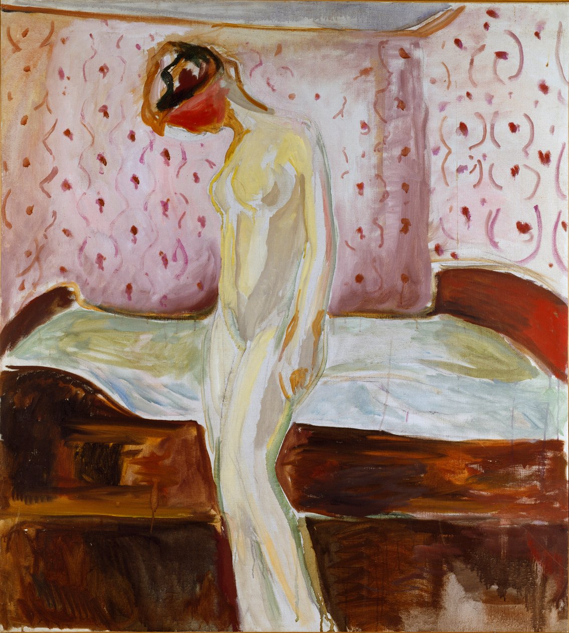 Nuori tyttö itkemässä tekijältä Edvard Munch