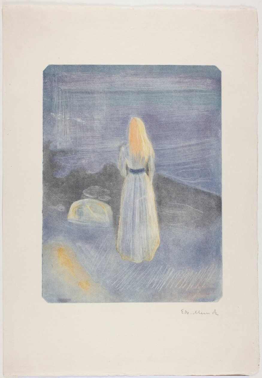 Nuori nainen rannalla tekijältä Edvard Munch