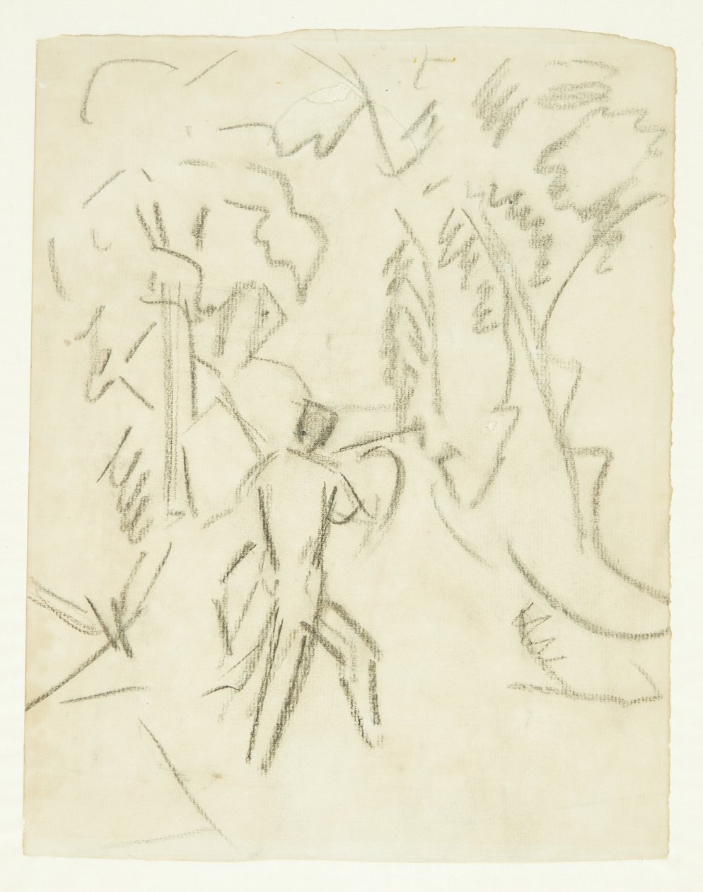Luonnos maalaukselle Faun and Nymph tekijältä Edvard Weie
