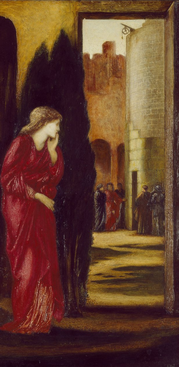 Danäe ja Brazen Tower, 1872 tekijältä Edward Burne Jones