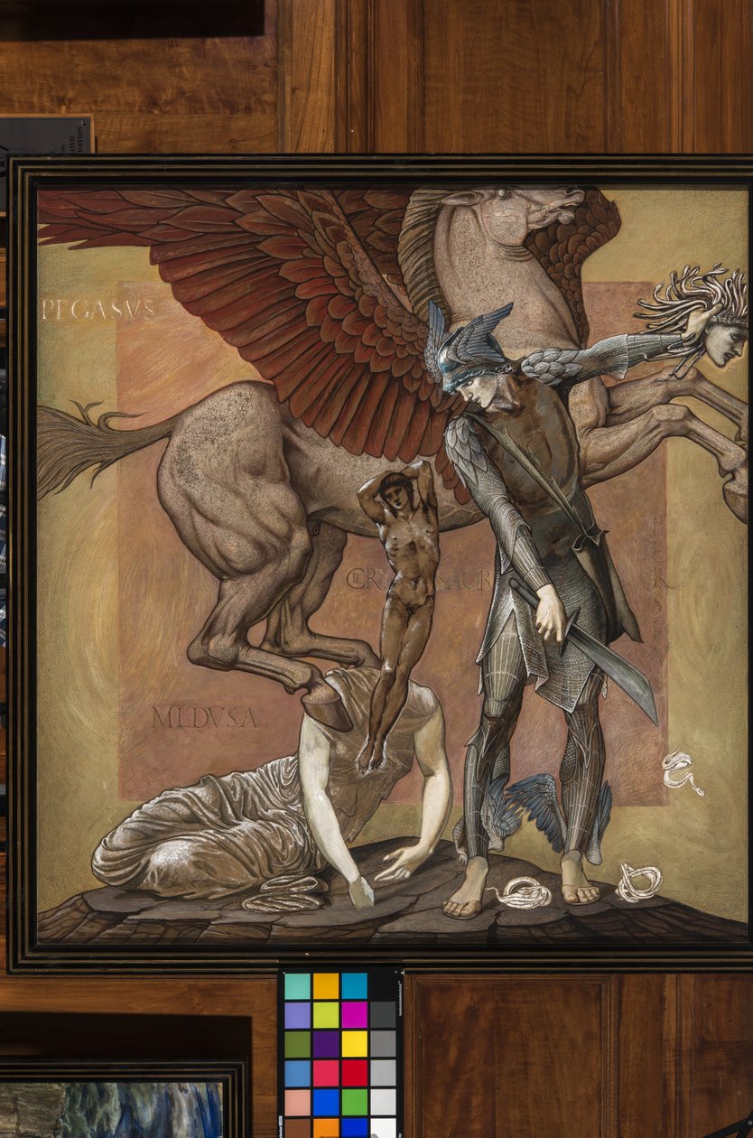 Medusa I:n kuolema, n. 1876 (guassi) tekijältä Edward Burne Jones