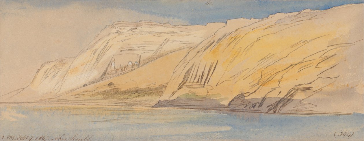 Abu Simbel, klo 13.00, 9. helmikuuta 1867 (384) tekijältä Edward Lear