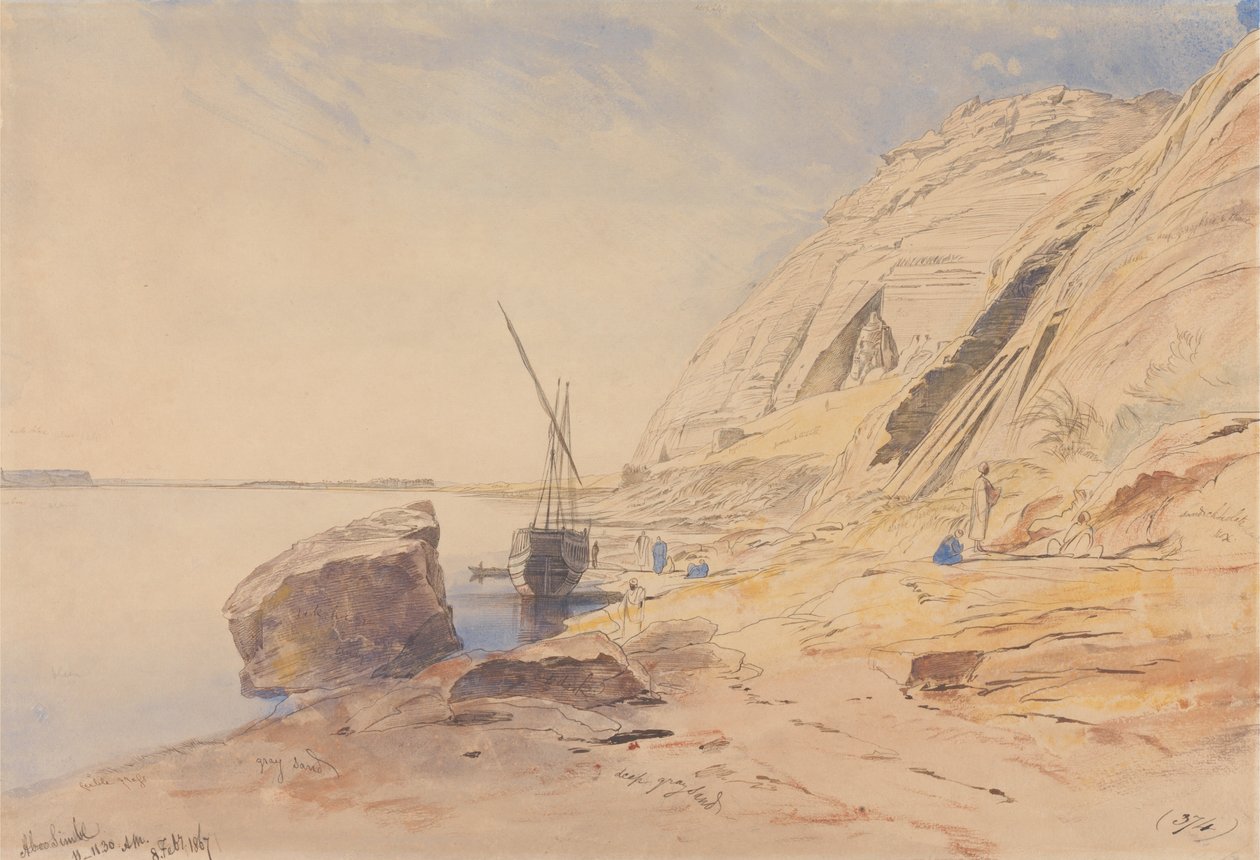 Abu Simbel, 11-11-30, 8. helmikuuta 1867 (374) tekijältä Edward Lear