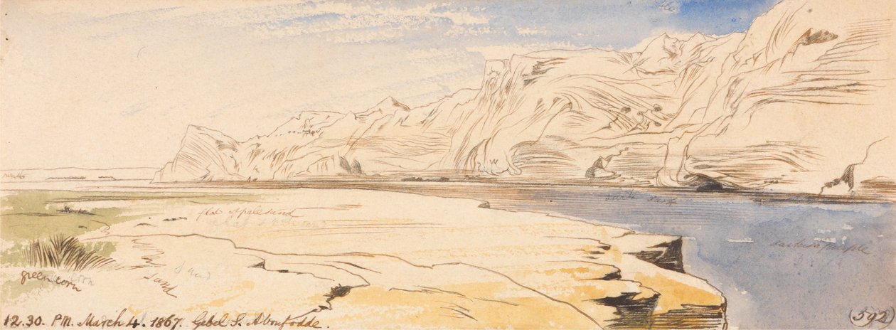 Gebel Sheikh Abu Fodde, 12-30, 4. maaliskuuta 1867 (592) tekijältä Edward Lear