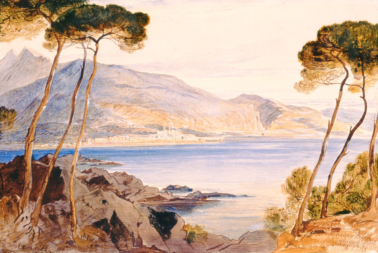Menton, 1865 tekijältä Edward Lear