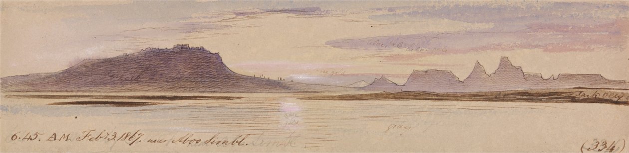 Abu Simbel lähellä tekijältä Edward Lear