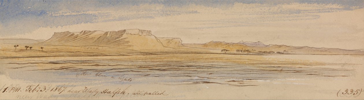 Wady Halfeh lähellä tekijältä Edward Lear