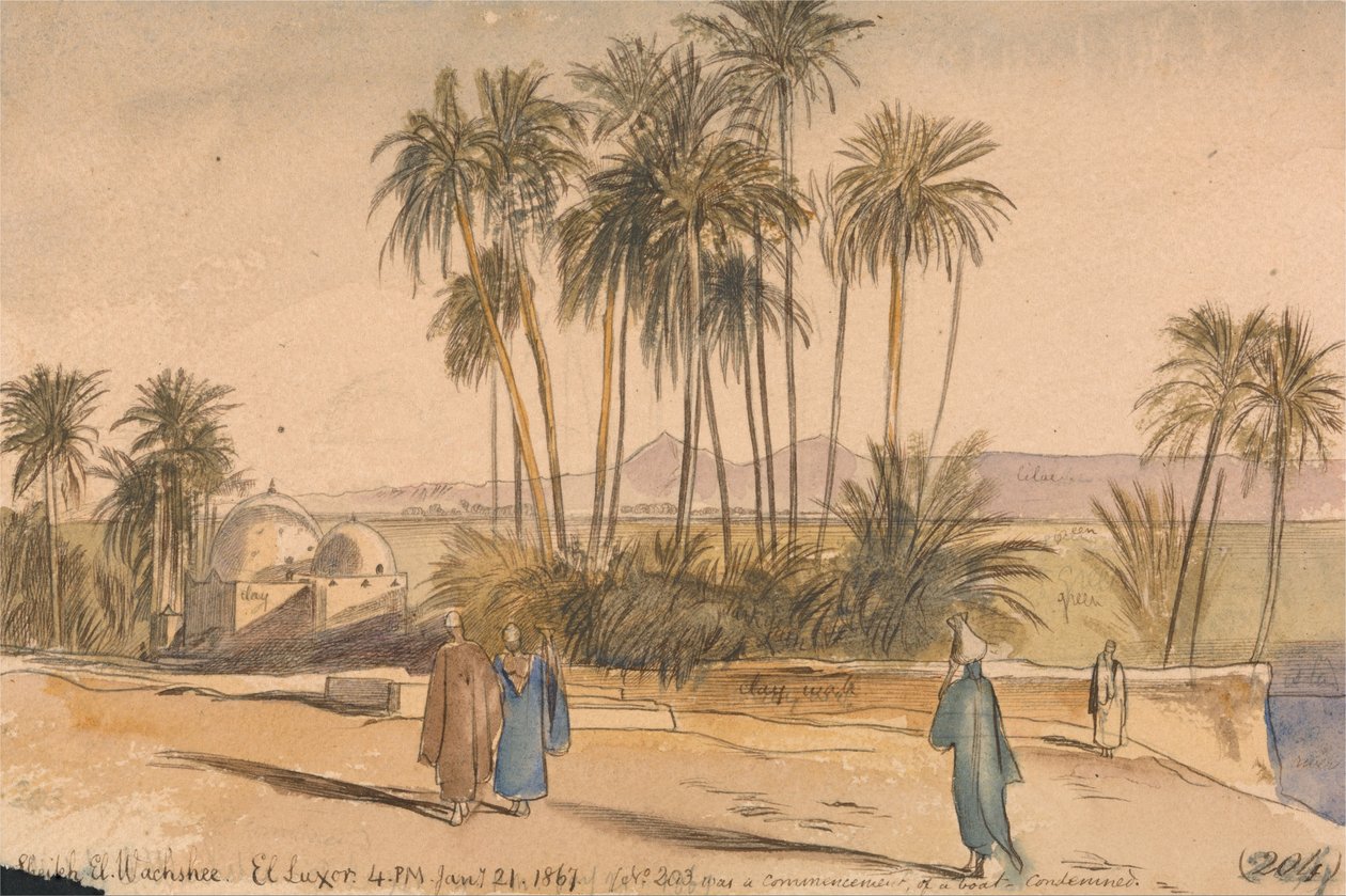 Sheikh El Wachshee, Luxor tekijältä Edward Lear