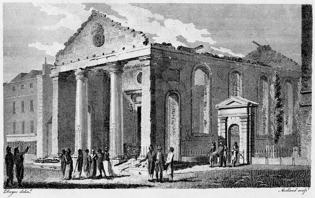 St Paul Covent Gardenin rauniot tekijältä Edward (after) Dayes
