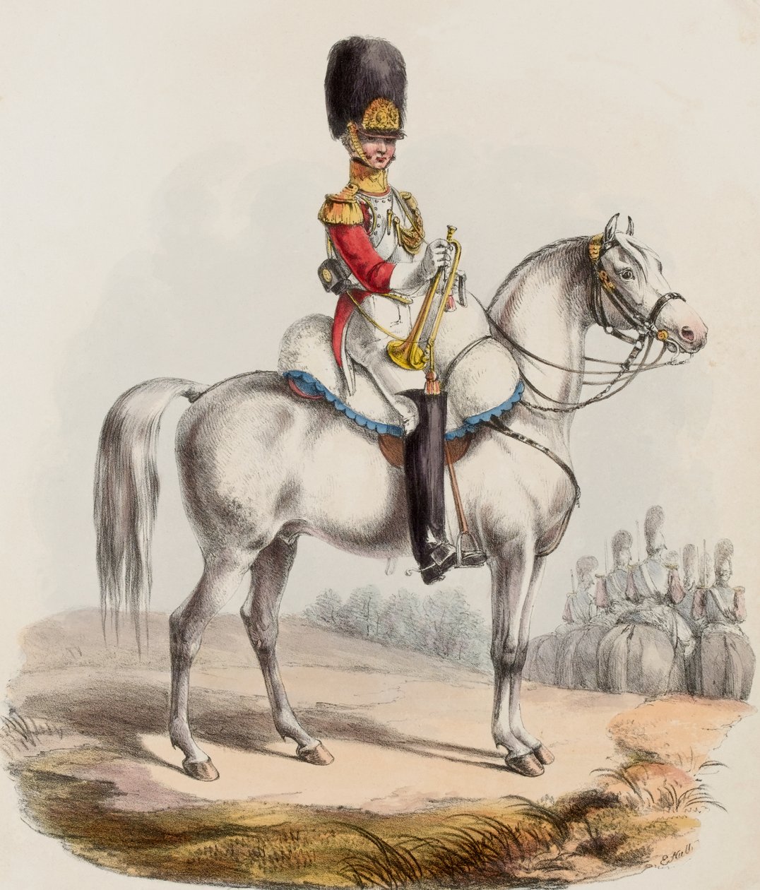1. henkivartijat, trumpetisti tekijältä Edward (after) Hull