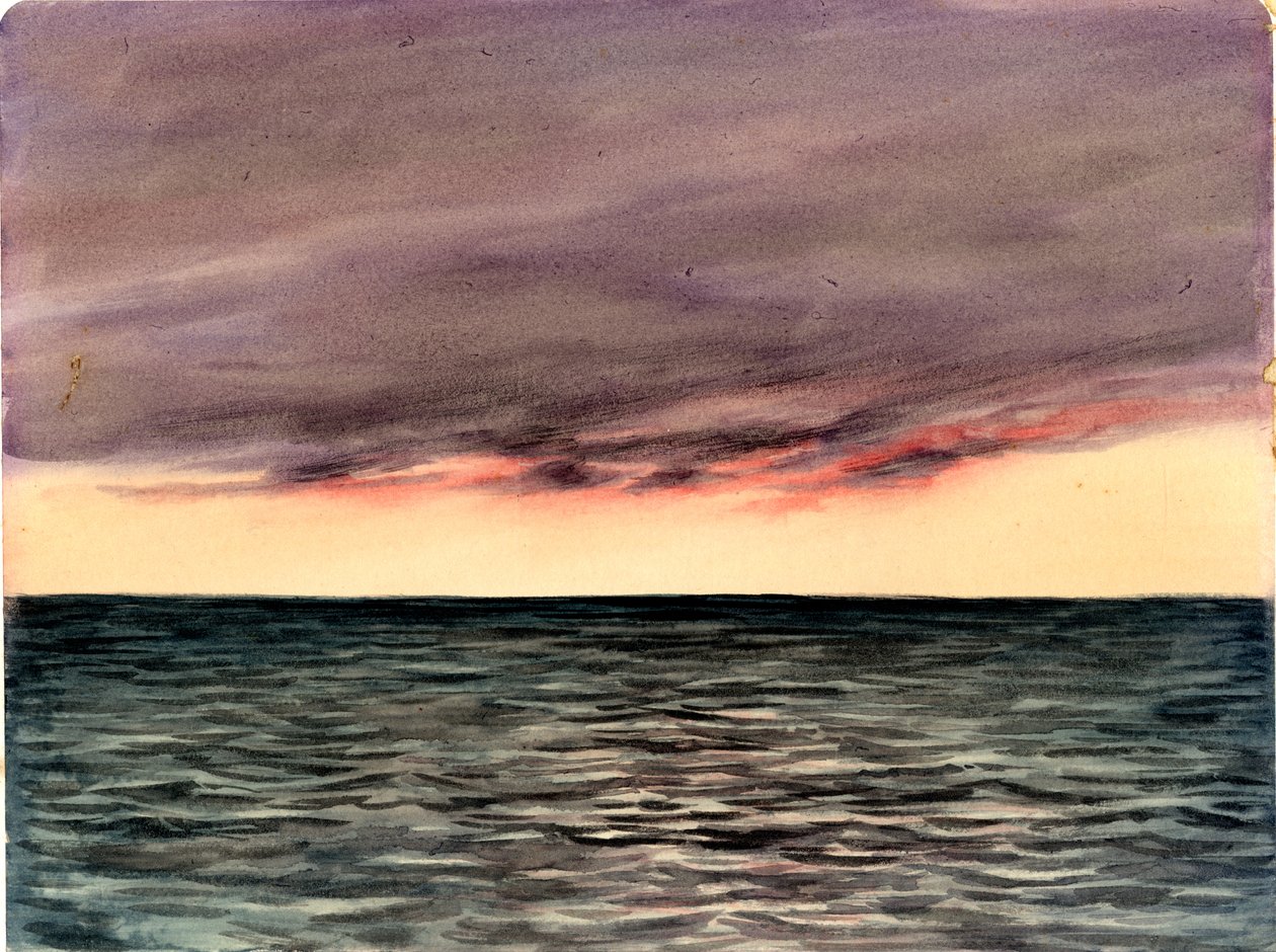 Auringonnousu, 1910 (wc paperilla) tekijältä Edward Adrian Wilson