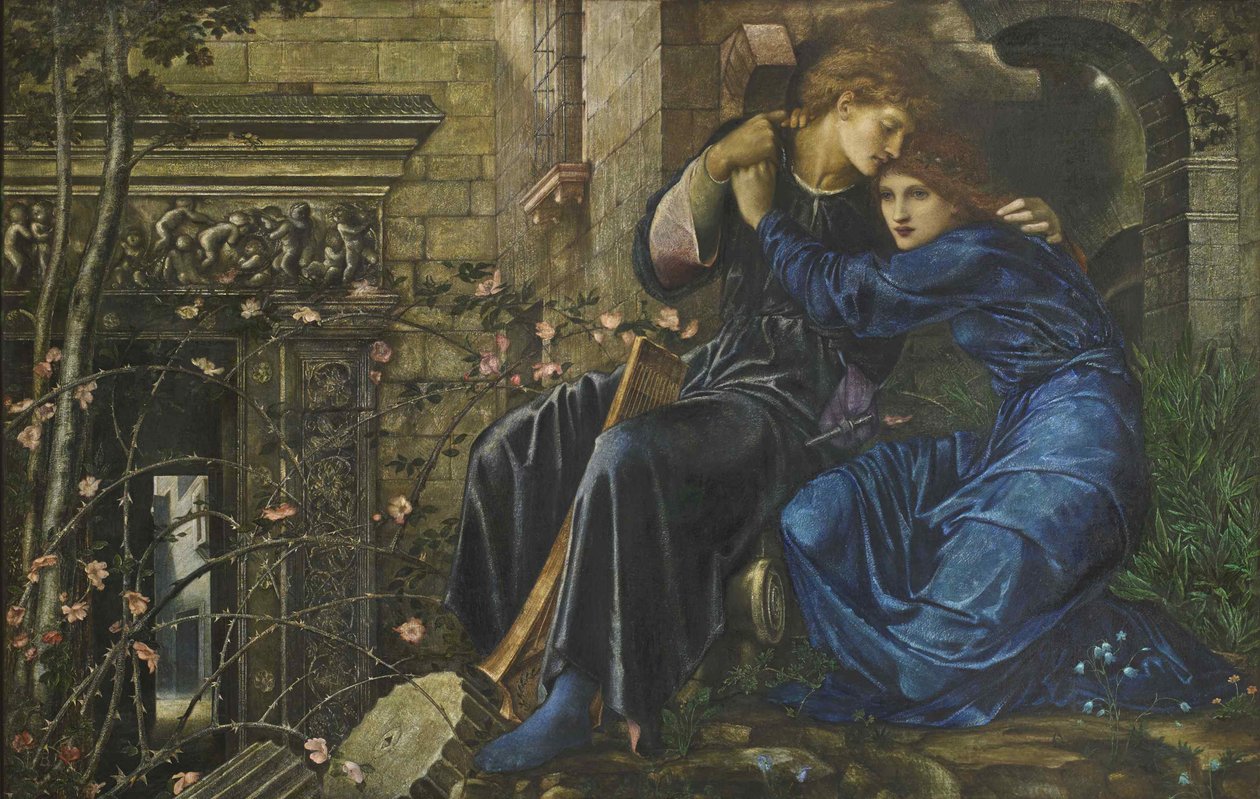 Rakkaus raunioiden keskellä, 1870-1873. tekijältä Edward Burne Jones
